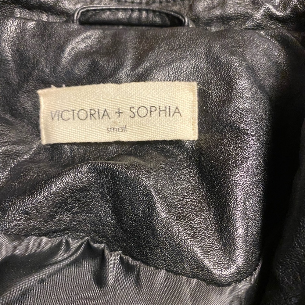 Small Faux Leather Jacket by Victoria & Sophia - Picture 2 of 5